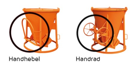 Handrad Handhebel Betonsilo